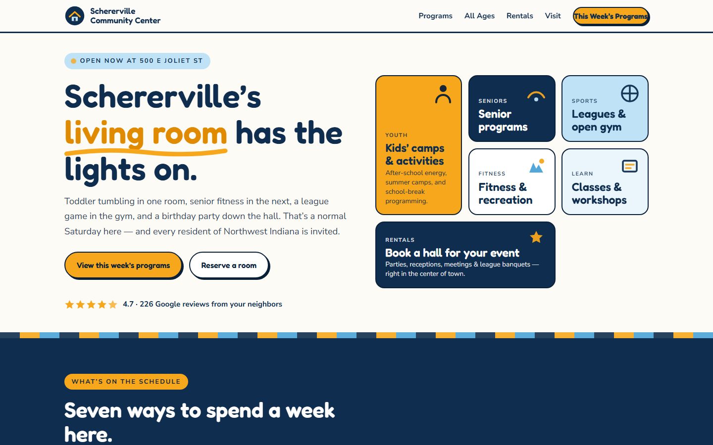 Schererville Community Center screenshot