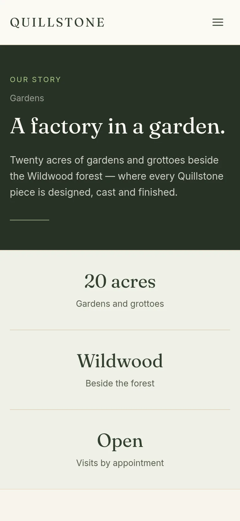 Phone view of an online shop product page