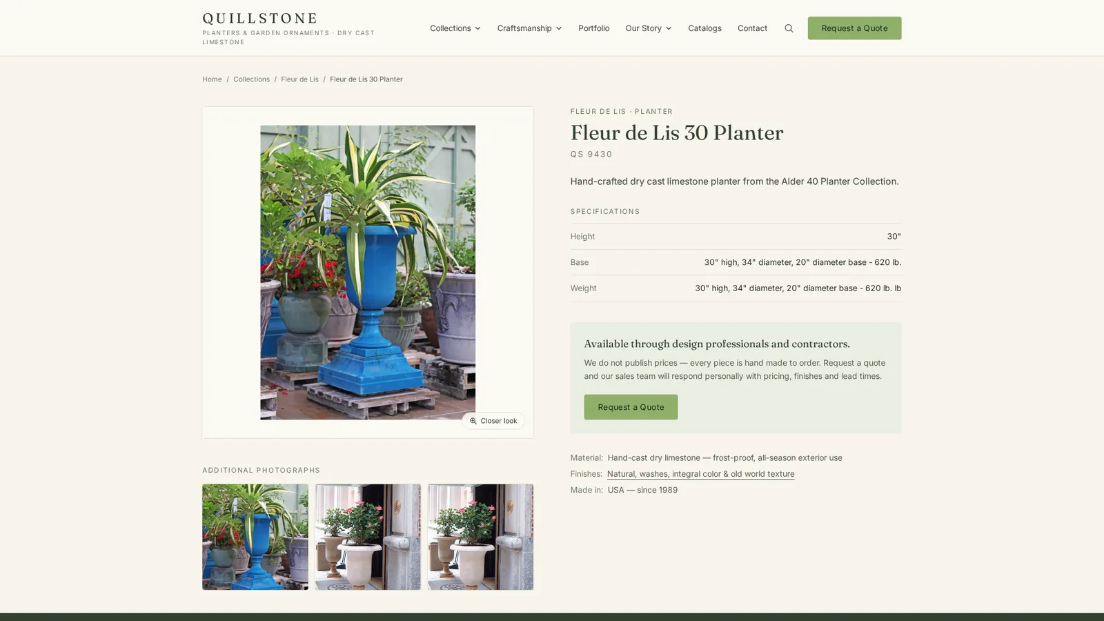 Desktop view of an online shop product page