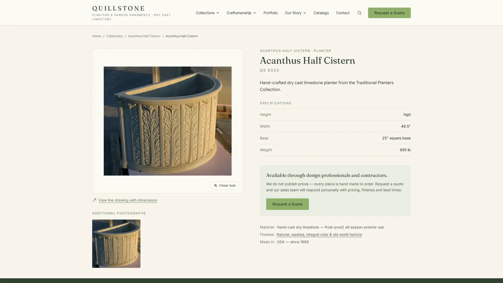 Desktop view of an online shop product page