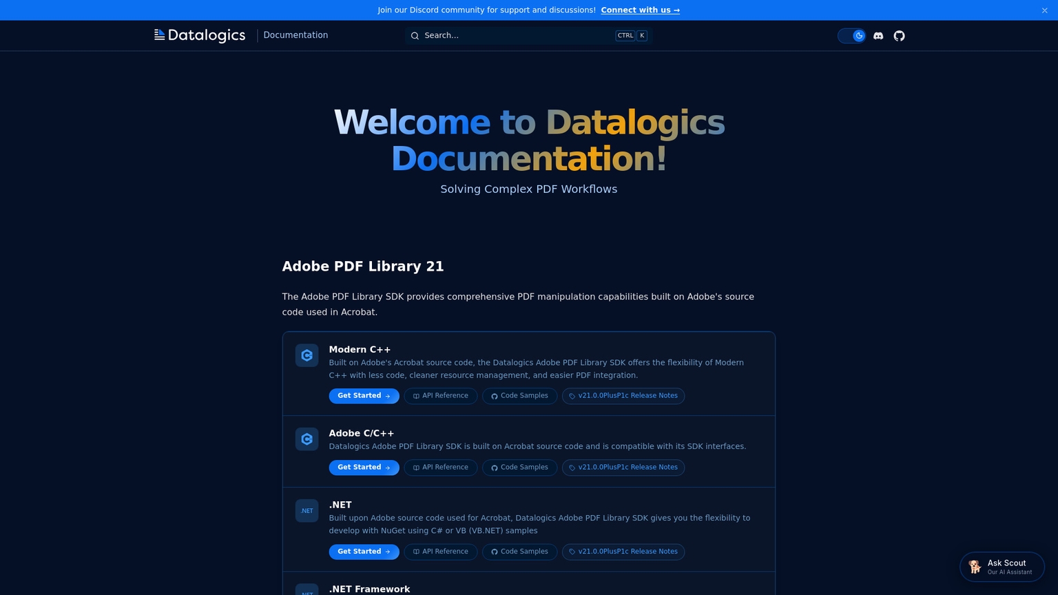Datalogics Documentation screenshot